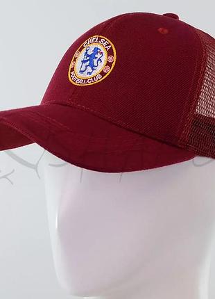 Бейсболка тракер детская кепка с сеткой футбольная chelsea 62017514 бордовый