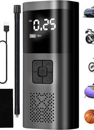 Портативний компресор wireless pump 12в st5509d ∙ багатофункціональний портативний wireless pump компресор