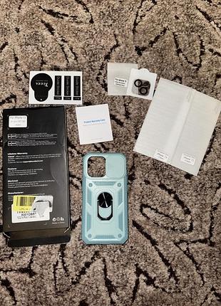 Комплект захисних стекол для iphone 13: екран + камера