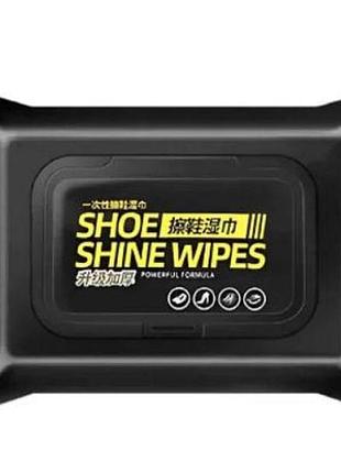 Влажные салфетки shoe shine wipes 80 шт • салфетки для ухода за обувью