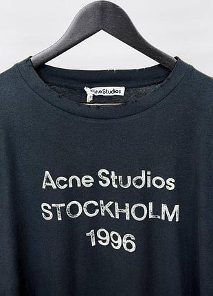 Лонгслв acne studios синього кольору 2