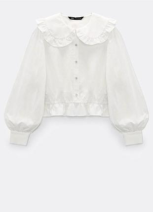 Натуральна блузка сорочка zara