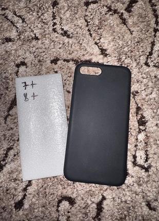 Чохли для iphone 7+/8+ - чорний матовий та зелений з кільцем