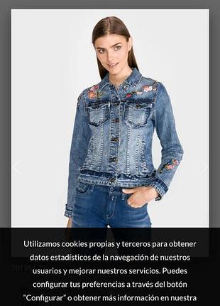 Джинсовая куртка desigual с вышивкой, это 100% оригинал, модель flandes. 3