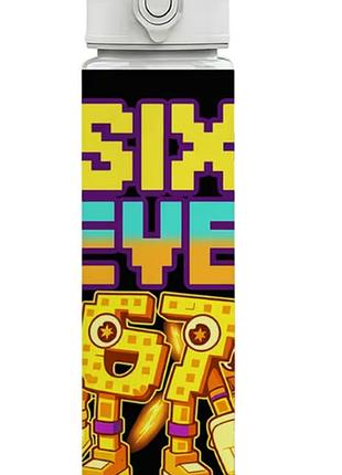 Дитяча пляшка для води з трубочкою 67 сікс севен вкради брейнрот six seven steal a brainrot 750 мл