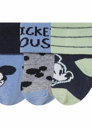 Носки набор 3 пары для мальчика disney mickey mouse 464491 11-14 комбинированный