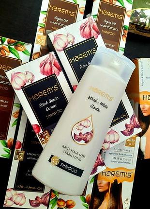 Шампунь с экстрактом черного и белого чеснока harems 350 ml