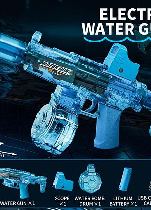 Игрушечный электрический водяной автомат ump45 с подсветкой led с трассерной насадкой