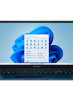 Ноутбук asus vivobook 15 x1504ma-bq130w 15.6" fhd ips, intel 7 350u, 16gb, f1tb, uma, win11, голубой