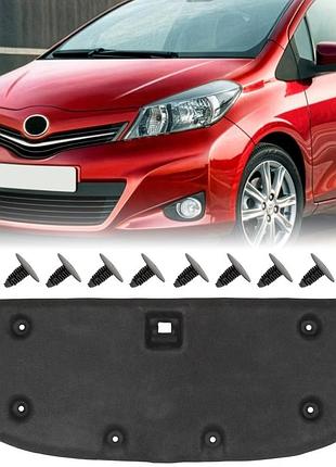 Шумоизоляцийна крышка капота toyota yaris iii 10-20 + комплект spinek 10 53341-0d140
