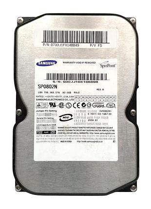 Жесткий диск hdd 80gb 7200rpm 2mb ide 3.5 samsung spinpoint p80 sp0802n 66898