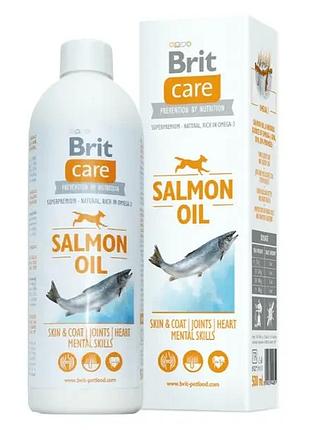 Лососевое масло для животных brit care salmon oil 500 мл