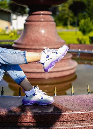 Blenciaga triple s clear sole purpule