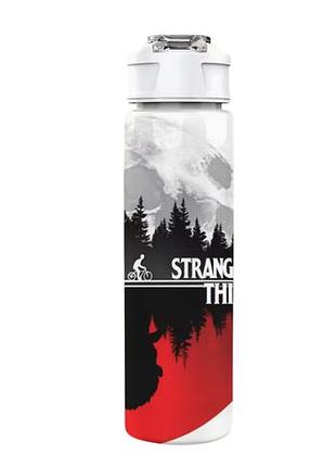 Детская бутылочка для воды с трубочкой очень странные дела stranger things 750 мл