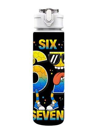 Детская бутылочка для воды с трубочкой сикс севен 67 укради брейнрот six seven steal a brainrot 750 мл