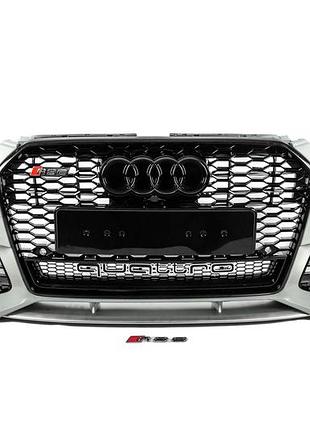 Передний бампер с черной решеткой rs6-style (2014–2017) для ауди a6 c7 2011-2017 гг