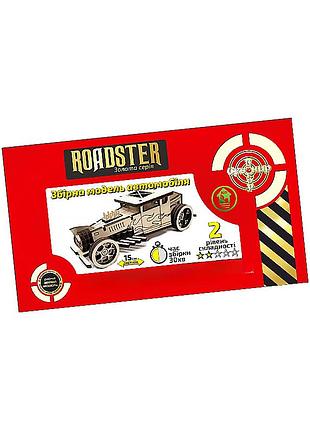 Деревянный конструктор 3d-пазл roadster развивающая игрушка (деревянные конструкторы)