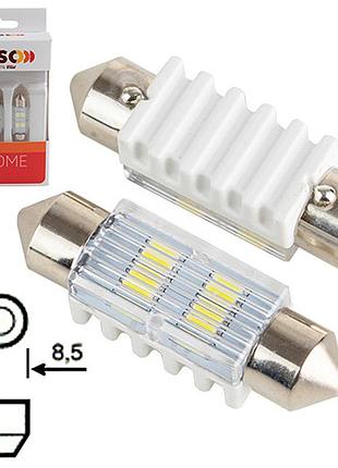 Лампа pulso софитная led sv8.5 t11x36mm 4 smd-5730 9-18v 90lm