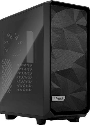Компьютерный корпус fractal design meshify 2 compact черный mini tower atx без блока питания light tempered glass (fd-c-mes2c-03)