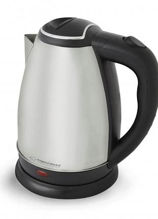 Электрочайник esperanza ekk104x kettle tugela 1.8л 2200вт серебристый с черным