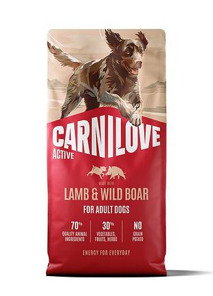 Корм сухий carnilove active lamb & wild boar д/собак ягня і дикий кабан 12 кг