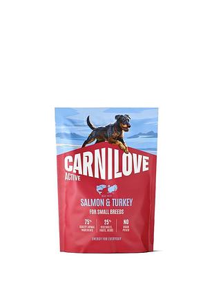 Корм сухий carnilove active salmon & turkey small breed д/cобак малих порід лосось та індичка 1,5 кг
