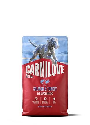 Корм сухий carnilove active salmon & turkey large breed д/cобак великих порід лосось та індичка 4 кг