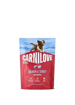 Корм сухой carnilove active salmon & turkey puppy д/саценят лося и индейка 1,5 кг