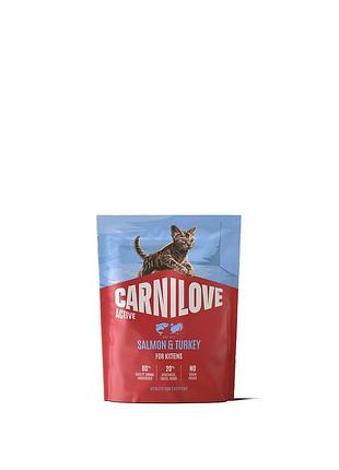 Корм сухой carnilove active salmon & turkey kitten д/кошеньки лося и индейка 400 г