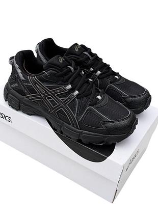 Кроссовки женские asics gel kahana 8 черные демисезонные весна-лето-осень кожа текстиль размер 36-41 новые 1288