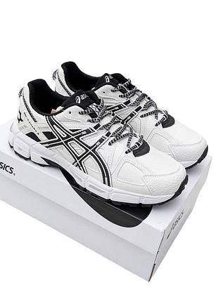 Кроссовки женские мужскиеasics gel kahana 8 белые демисезонные весна-лето-осень кожа текстиль размер 36-45 новые 1287
