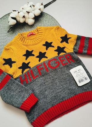 Свитер для мальчика hilfiger серый низ 1524, размер 98