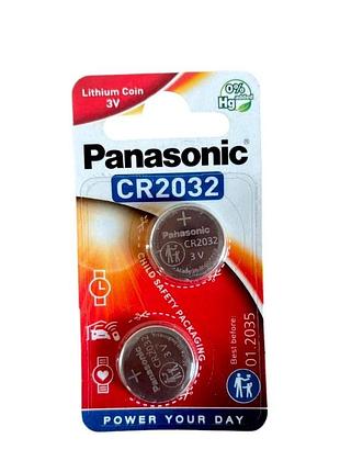 Батарейка panasonic cr-2032 lithium 3v 2 шт 0689