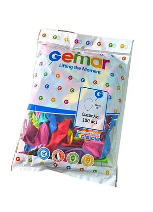 Шарики воздушные gemar 26 см 100 штук