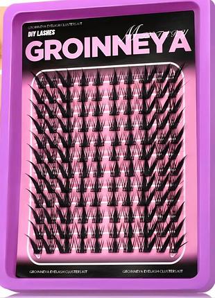 Кластерні накладні вії groinneya з ефектом погляду лисиці аніме 120 шт