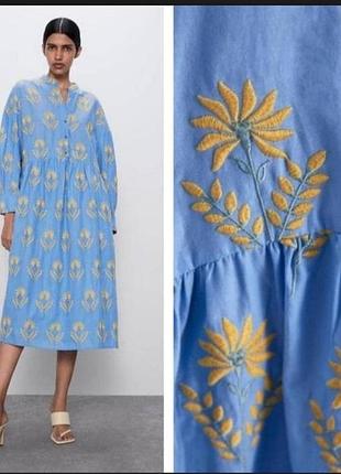 Сукня zara  з вишивкою