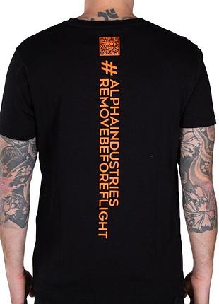 Чоловіча футболка alpha industries qr code чорна l