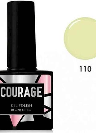 Гель-лак 10мл для ногтей no110 бледно-желтый тм courage