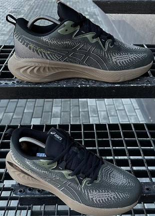 Кроссовки мужские asics gel cumulus хаки летние демисезонные весна-лето-осень текстиль размер 41-45 новые 2828-6