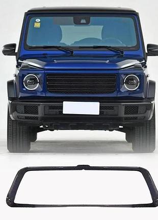Окантовка решетки радиатора (карбон) для mercedes g сlass w463 2018-2024 гг