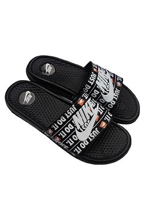 Мужские шлепанцы nike just do it black черные