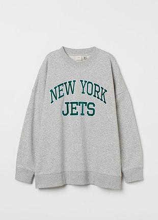 Стильный свитшот new york jets (nfl) - oversize