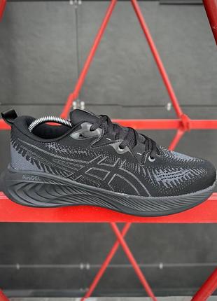 Кроссовки мужские asics gel cumulus черные летние демисезонные весна-лето-осень текстиль размер 41-45 новые 2828-1