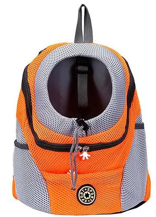 Рюкзак-переноска для кошек и собак venxius d-07 orange m