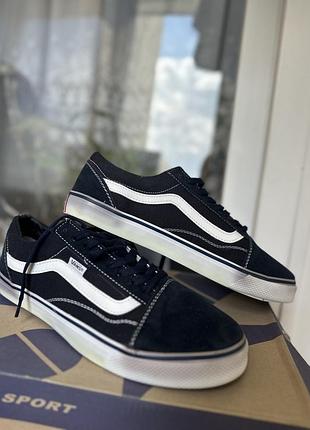 Кросівки чоловічі vans, темно-сині, натуральна замша, розмір 42.