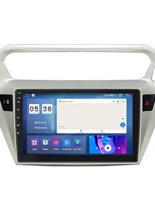 Штатная магнитола lesko для citroen c-elysee i рестайлинг 2016-н.в. экран 9" 4/64gb carplay 4g wi-fi gps prime