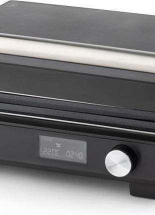 Гриль gorenje прижимний 2100вт, темп. режимів-7, з`ємні пластини, розкриття на 180°, метал, чорний