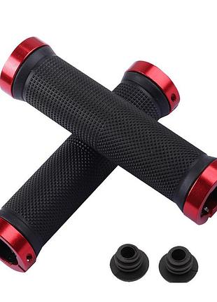 Резиновые грипсы / велосипедные ручки west biking 0804004 black + red