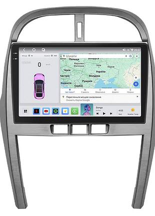 Штатная магнитола lesko для chery tiggo (t11) i рестайлинг (fl) 2011-2016 экран 10" 4/64 qled carplay 4g wi-fi gps 360 prime