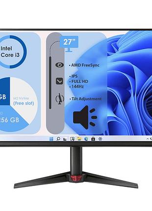 Моноблок неттоп hp prodesk 600 g3 s1151 (core i3-6100t/ ddr4 8gb/ ssd256gb sata/ wi-fi); монітор 27" acer nitro vg270p6bmipx